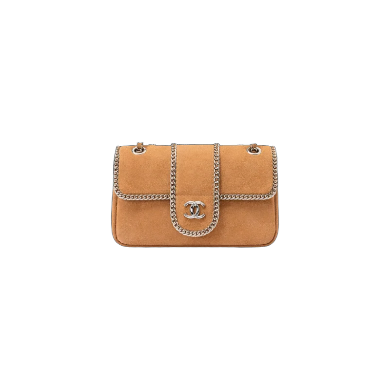 Classic Flap Suede Chain Bag | تصميم فاخر كلاسيكي | باقر ستور العراق