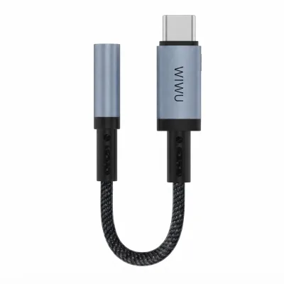 محول الصوتيات الفاخر من Type-C إلى 3.5 مم من WiWU – موديل Wi-C047T