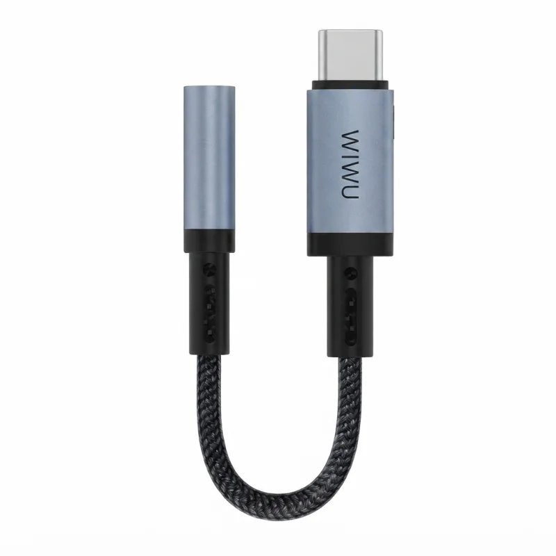 محول الصوتيات الفاخر من Type-C إلى 3.5 مم من WiWU – موديل Wi-C047T