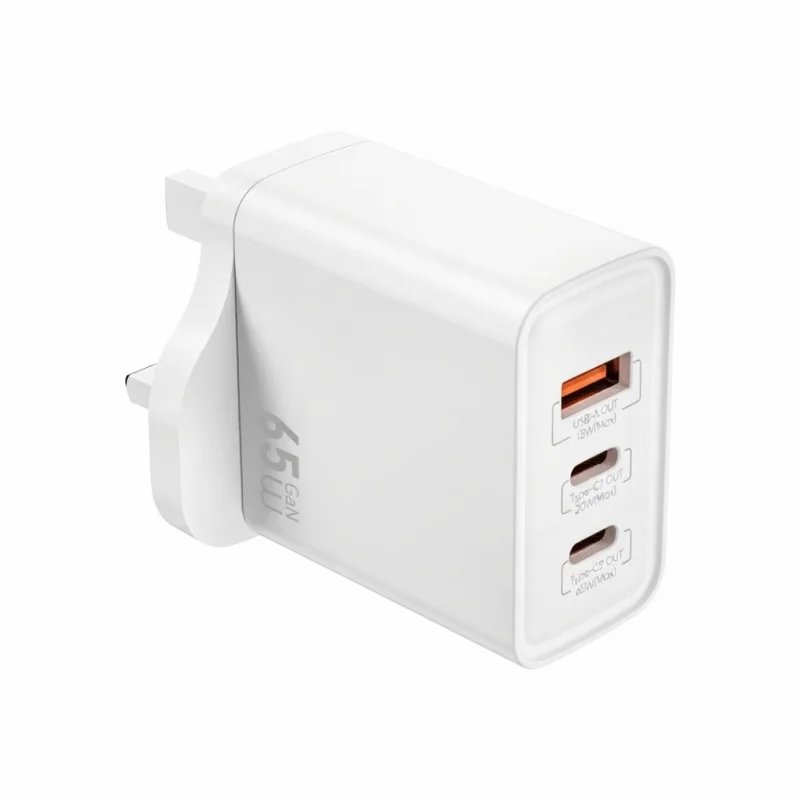 شاحن WIWU Essen Wi-G005 GaN سريع بقوة 65W للابتوب مع مقابس CN / UK / EU – 6977703653762