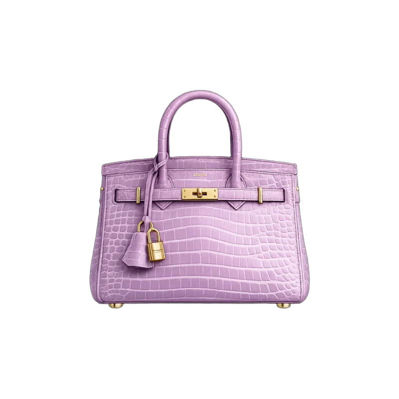 Birkin Crocodile Embossed Leather Bag | تصميم فاخر كلاسيكي | باقر ستور العراق