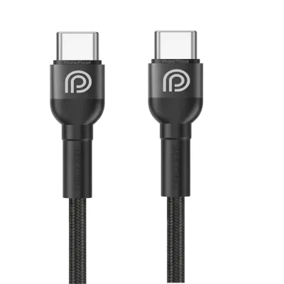 كابل PHONE PLANET PJ-CC-001-200-GY USB-C إلى USB-C (2 متر)