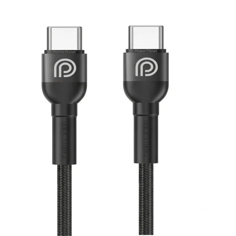 كابل PHONE PLANET PJ-CC-001-200-GY USB-C إلى USB-C (2 متر)
