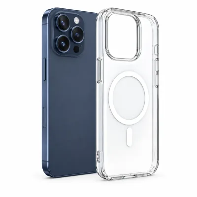 كفر حماية شفاف مغناطيسي Phone Planet لأجهزة آيفون 15 برو ماكس (موديل PP-MPC-IP15PROMAX) - حماية فائقة ودعم الشحن المغناطيسي