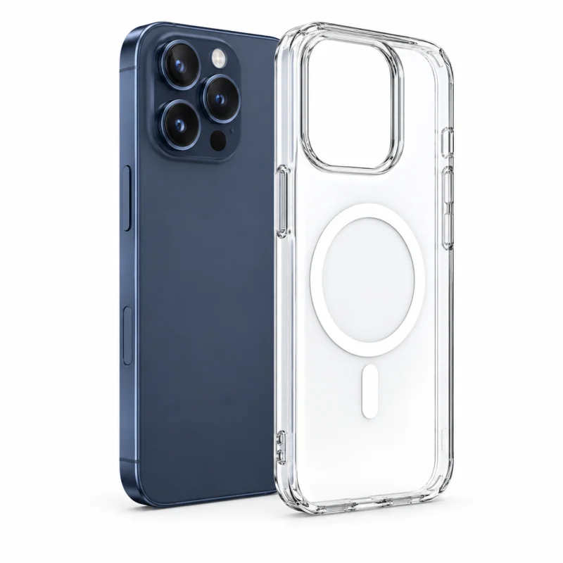 كفر حماية شفاف مغناطيسي Phone Planet لأجهزة آيفون 15 برو ماكس (موديل PP-MPC-IP15PROMAX) - حماية فائقة ودعم الشحن المغناطيسي