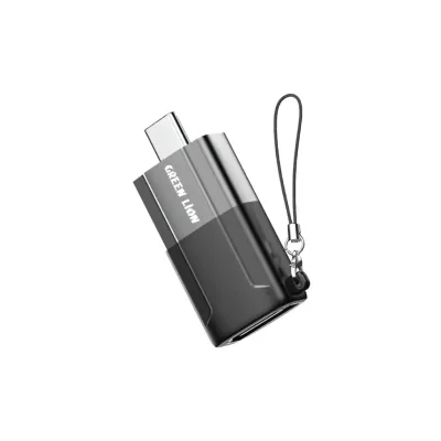 وصلة محول من تايب سي إلى إتش دي إم آي بهيكل ألمنيوم Green Lion Aluminum Alloy Shell Type-C to HDMI Adapter - أسود