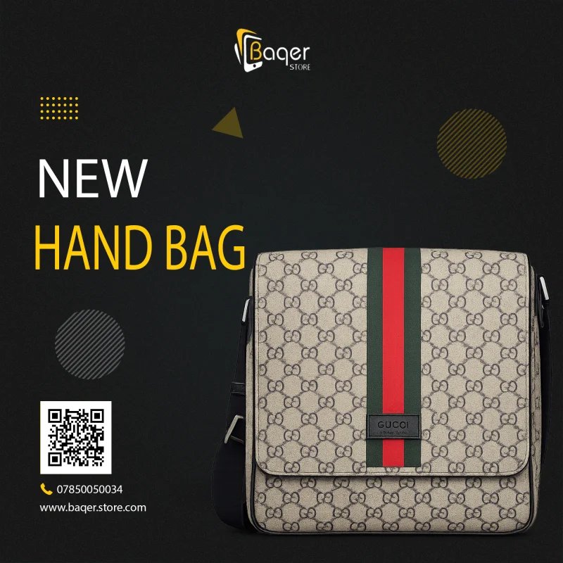 Gucci GG Supreme Messenger Bag with Web Stripe