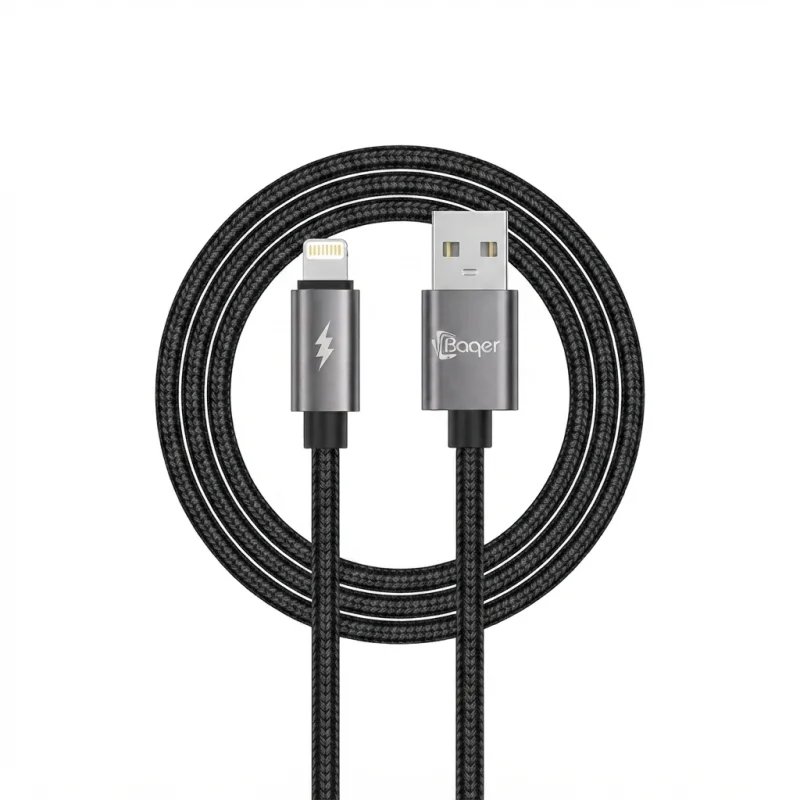 كيبل Baqer Metal Smart Data Cable من USB-A إلى Lightning بقدرة 18 واط – C-G252