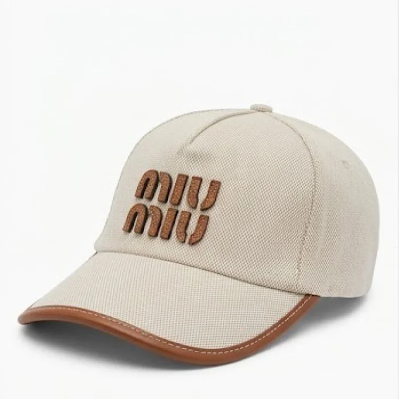 Miu Miu Logo Textured Cap – Miu Miu | تصميم فاخر مستوحى | باقر ستور العراق