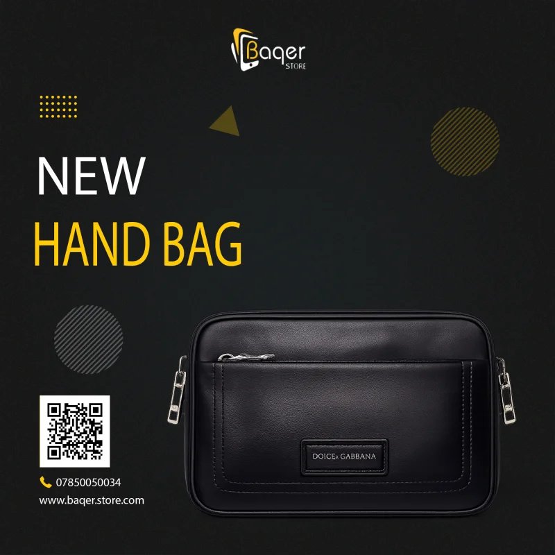 Dolce & Gabbana Leather Zip Clutch Bag