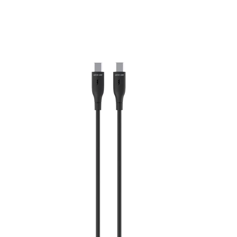 كابل شحن سريع Green Lion من Type-C إلى Type-C بقوة 60W خامة PVC (طول 1 متر) - أسود 6935100180694