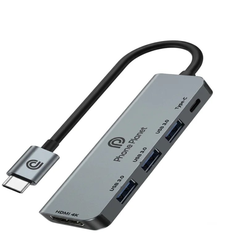 موزع USB-C متعدد المنافذ PHONE PLANET PP-DS05 (HDMI + USB + PD)