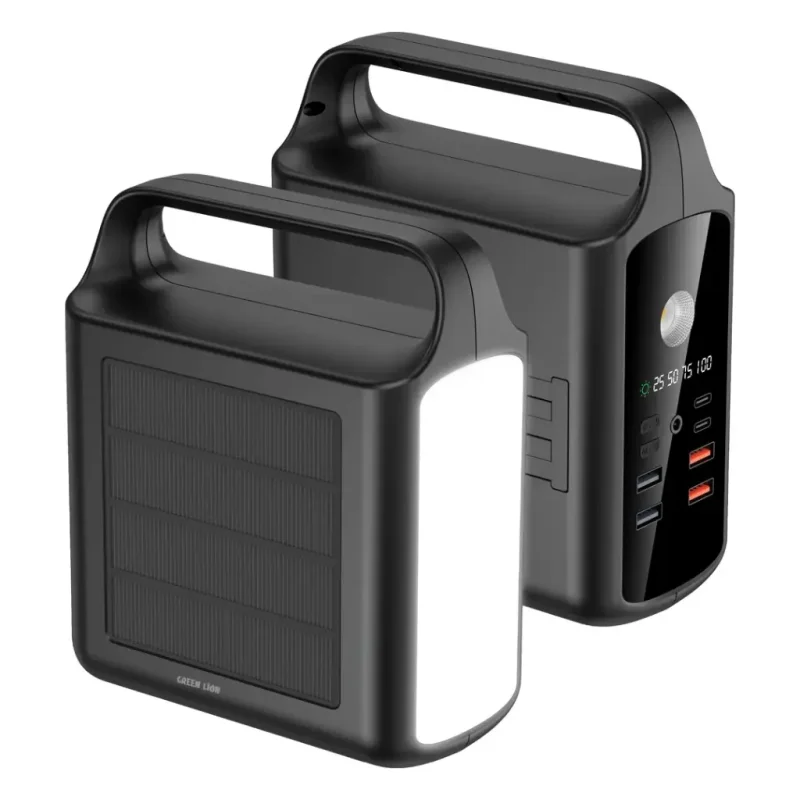 بنك طاقة غرين ليون Green Lion Solar Xtreme 100000mAh Power Bank - لون أسود