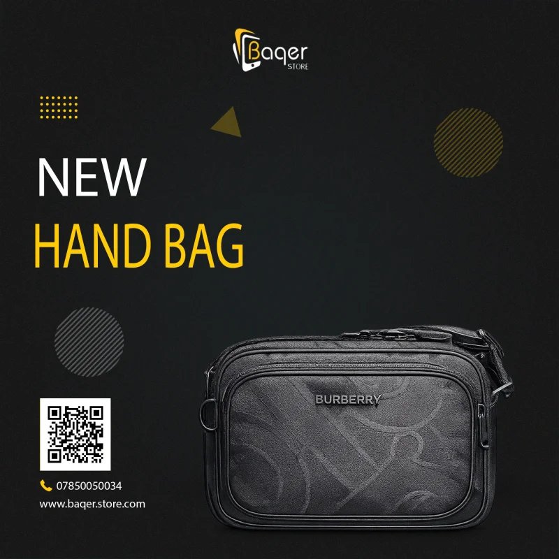 Burberry Embossed Leather Crossbody Bag – Black Edition