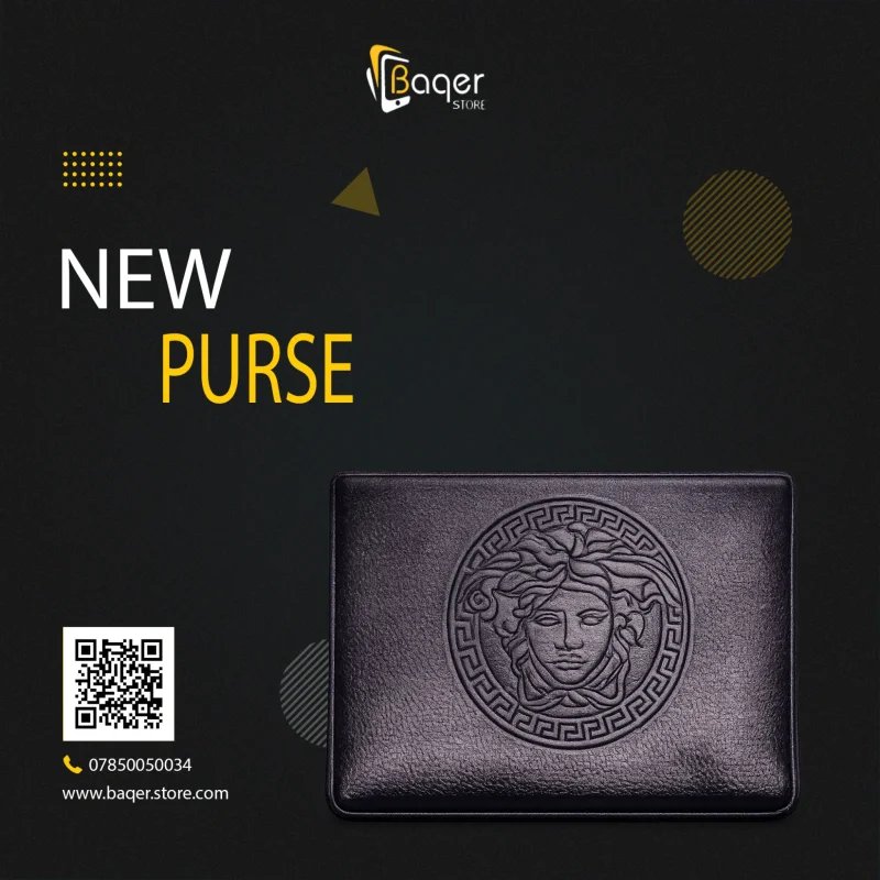 Versano Medusa Milano – Medusa Heritage Embossed Leather Zip Clutch – Black Edition