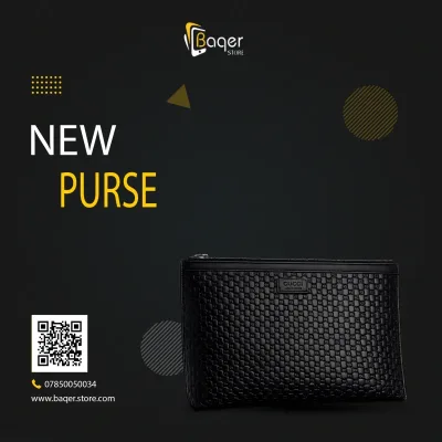 Micro GG Textured Clutch – Black Edition | تصميم فاخر كلاسيكي | باقر ستور العراق