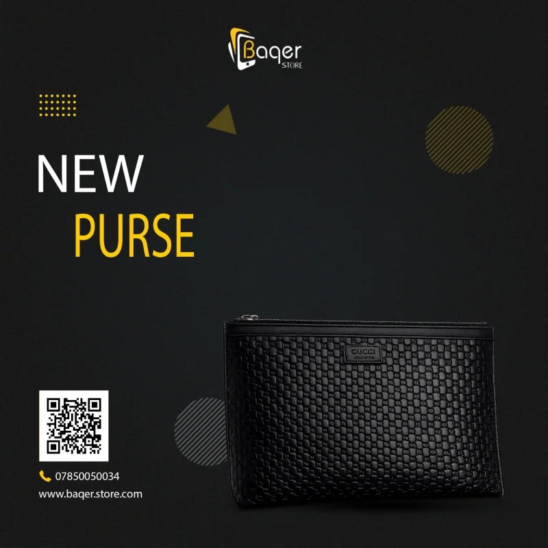 Gucci – Micro GG Textured Clutch – Black Edition