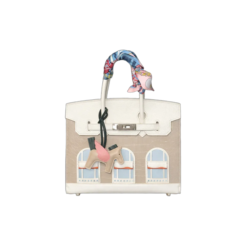 Birkin Limited Edition – Artistic Beige & White | تصميم فاخر كلاسيكي | باقر ستور العراق