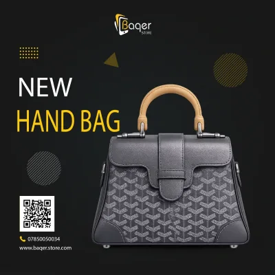 حقيبة يد صغيرة من الكانفاس المنقوش بمقبض بيج – رمادي – BQ-HB444