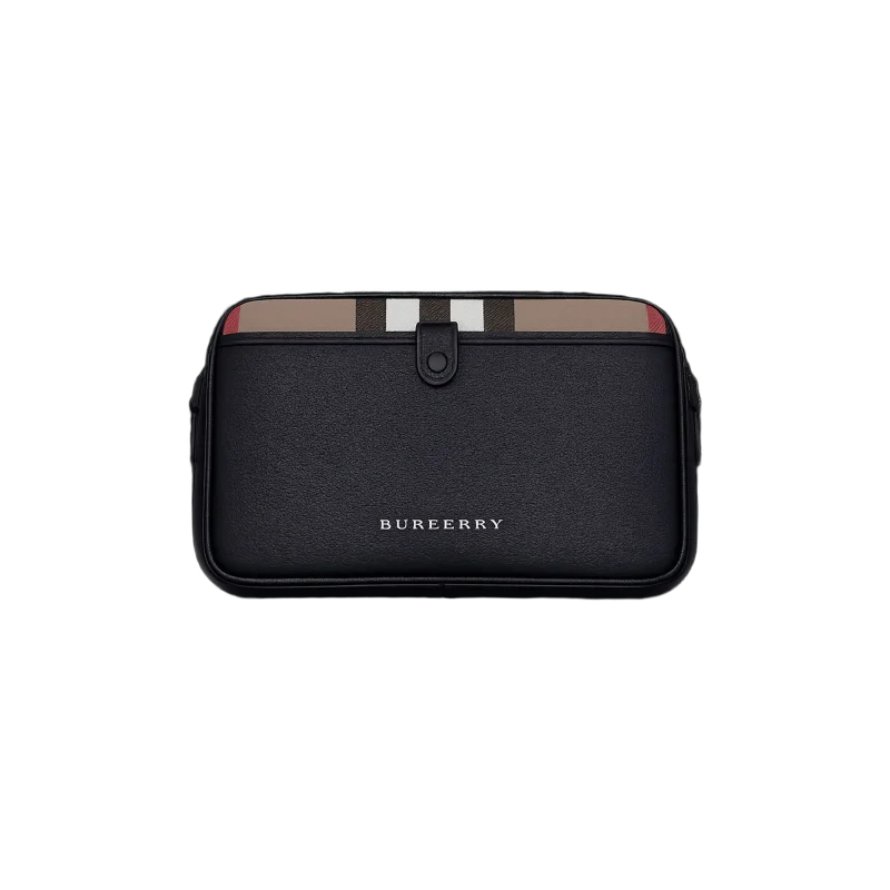 Stripe Detail Clutch Crossbody – Black Edition | تصميم فاخر كلاسيكي | باقر ستور العراق
