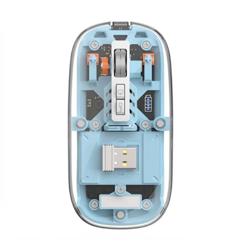 ماوس WIWU WM105 Crystal Magnetic لاسلكي بتصميم شفاف – 6976195091090