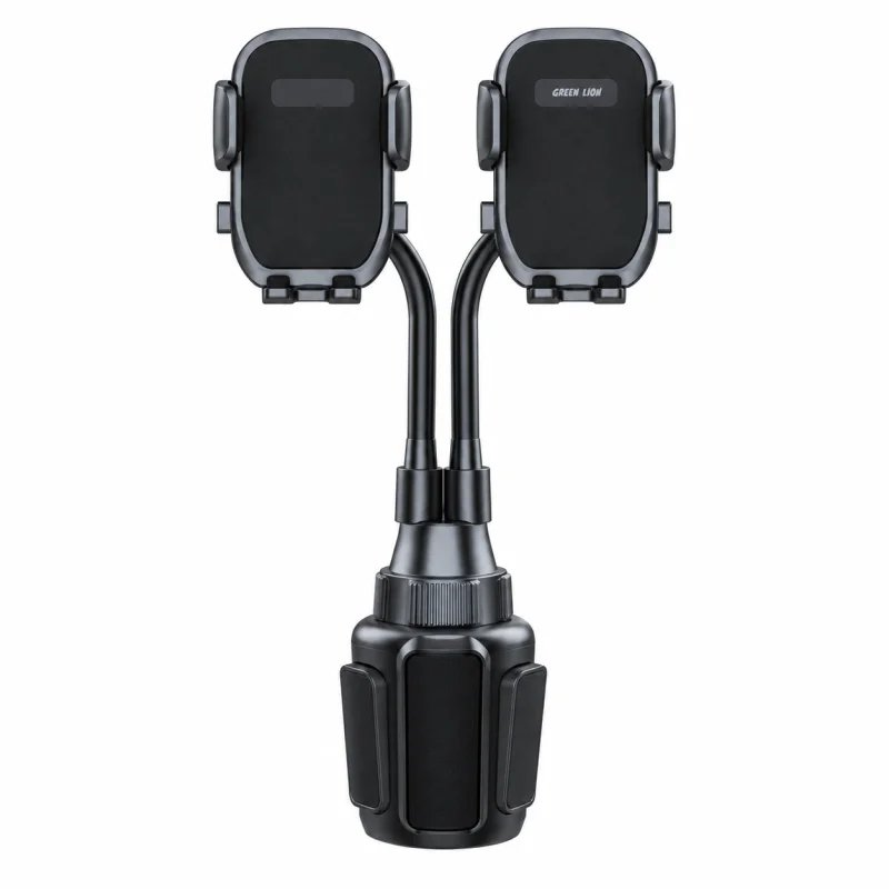 حامل هواتف للسيارة مزدوج غرين ليون Green Lion Dual Drive Universal Car Phone Holder - لون أسود
