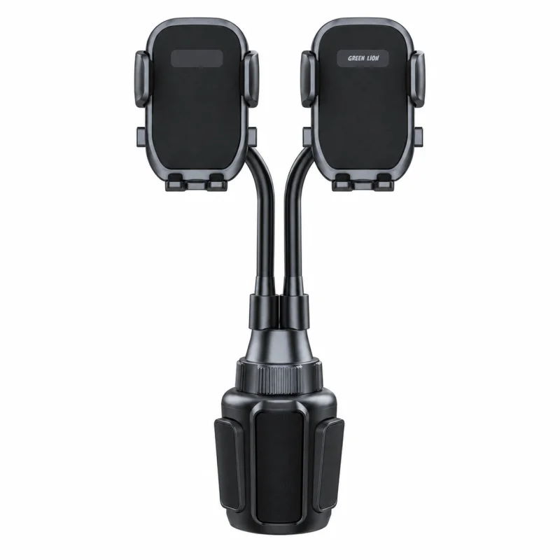 حامل هواتف للسيارة مزدوج غرين ليون Green Lion Dual Drive Universal Car Phone Holder - لون أسود