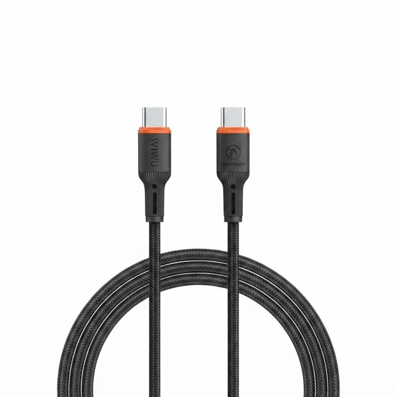 كيبل WIWU FlameGuard Wi-C098 USB-C إلى USB-C بطول 1.2 متر للشحن السريع – 6979107510054