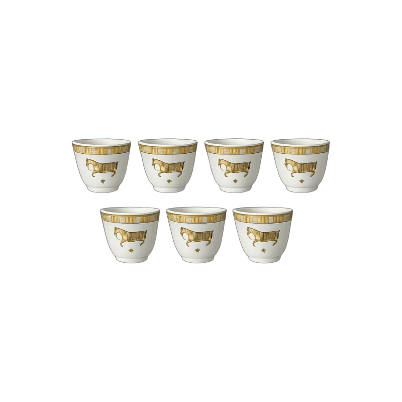 Luxury Gold Horse Espresso Cup Set | تصميم فاخر كلاسيكي | باقر ستور العراق