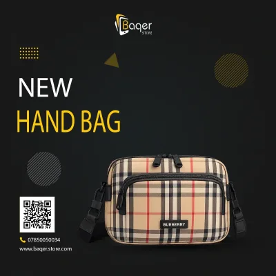 Vintage Check Crossbody Bag | تصميم فاخر كلاسيكي | باقر ستور العراق