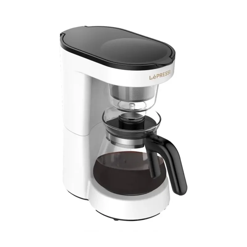 ماكينة تحضير القهوة المقطرة ليبريسو بسعة 0.75 لتر وقابس بريطاني (BS Plug) – أبيض (LePresso Drip Coffee Machine 0.75L)