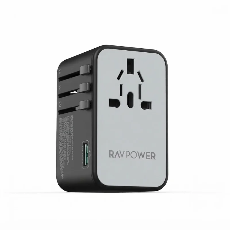 محول السفر والشاحن RAVPower RP-PC1077 بقدرة 100 واط