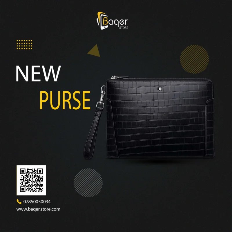 كلتش فاخر بنقشة جلد تمساح من Montblanc