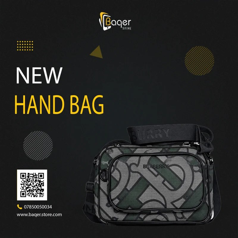 Burberry Monogram Print Crossbody Bag – Dark Green Edition