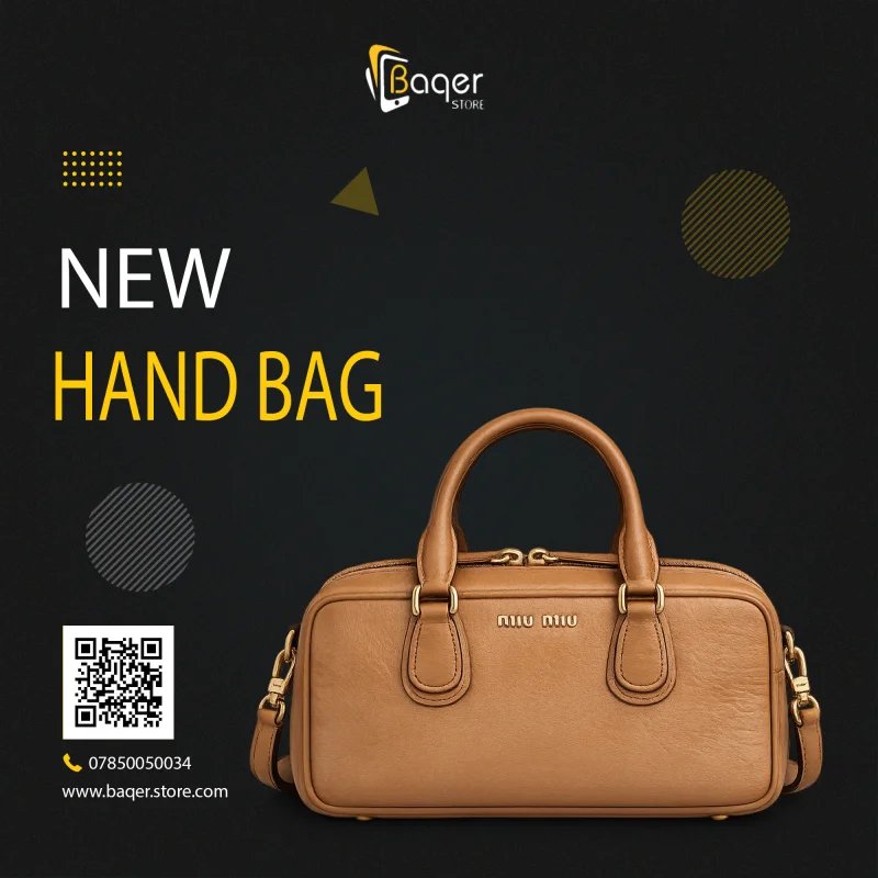 Miu Miu Leather Top Handle Boston Bag