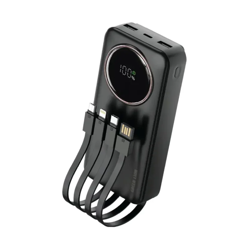 بنك طاقة بسعة 20000 مللي أمبير بقوة 22.5 واط - أسود (Green Lion Power Pulse 20000mAh Power Bank PD 22.5W - Black)  6935100196565