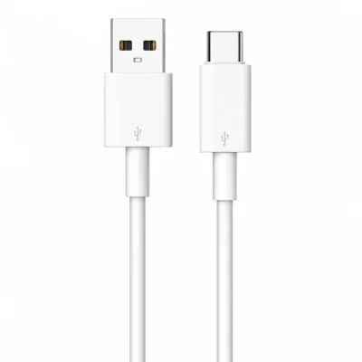 كابل USB-A إلى Type-C من المطاط المرن (PVC) بطول 1.2 متر من بورودو - أبيض
