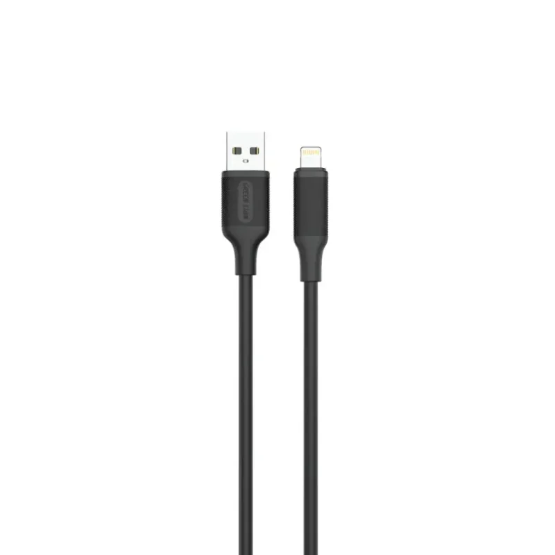 كابل شحن ونقل بيانات USB-A إلى Lightning من البلاستيك الحراري (PVC) بقدرة 2.4 أمبير وبطول 1 متر من جرين ليون - أسود  6935100180687