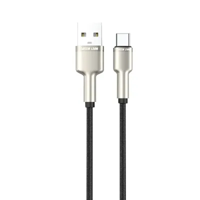 كابل شحن سريع Green Lion من USB-A إلى Type-C بقوة 18W  (طول 1 متر) - أسود