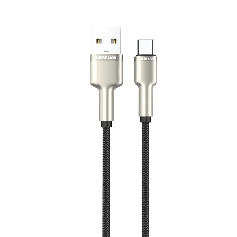 كابل شحن سريع Green Lion من USB-A إلى Type-C بقوة 18W  (طول 1 متر) - أسود 6935100191379