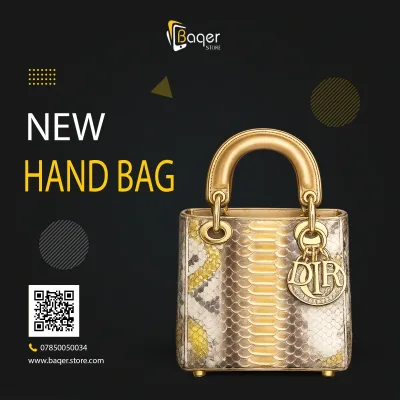 Lady Mini Bag – Python Metallic Edition | تصميم فاخر كلاسيكي | باقر ستور العراق