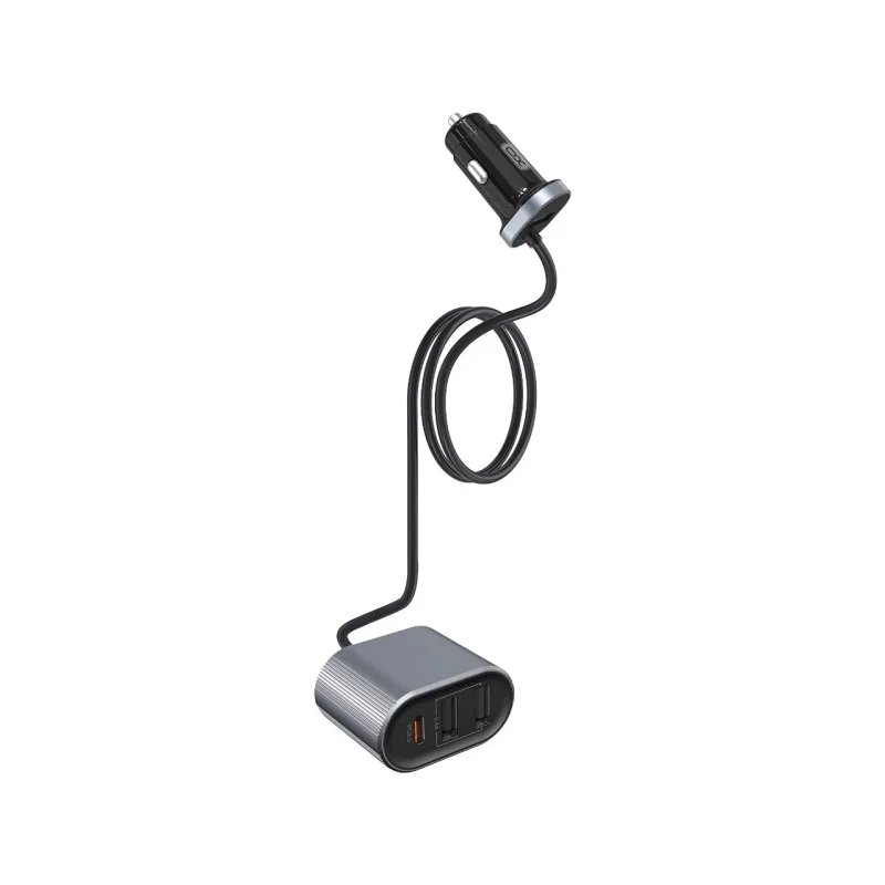 XO CC23 48W Fast Car Charger – شاحن سيارة 4 في 1 مع منفذ ولاعة إضافي
