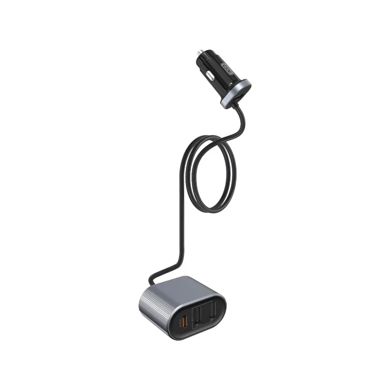 XO CC23 48W Fast Car Charger – شاحن سيارة 4 في 1 مع منفذ ولاعة إضافي