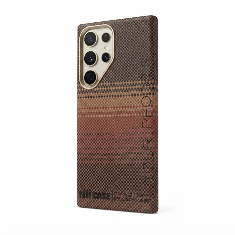 كفر Unibit Mücase بتصميم مربعات لهاتف Samsung Galaxy S25 Ultra – XK019