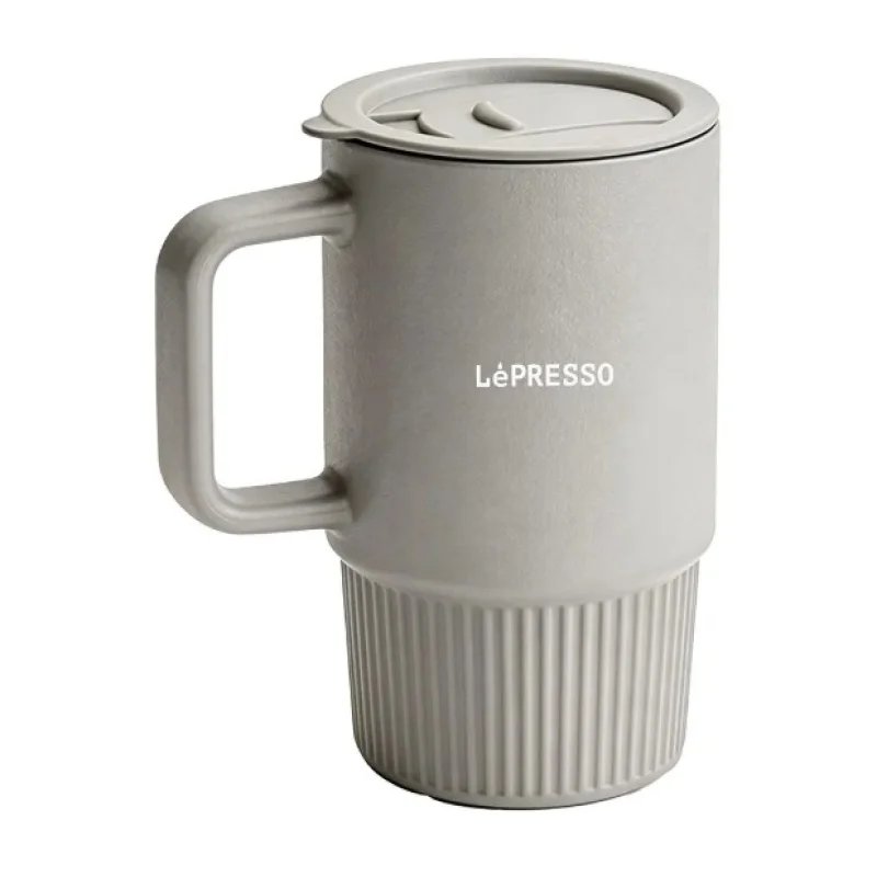 كوب  ليبريسو  سعة 400 مل - رمادي (LePresso Gripor 400ml Porcelain Suction Cup - Grey) 6284302786938