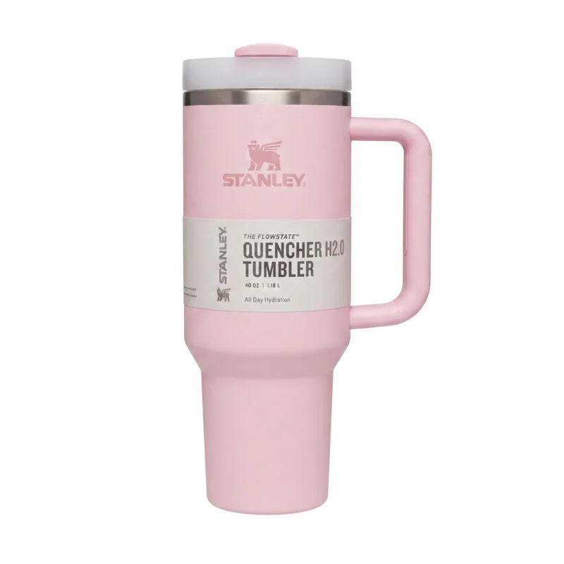 كوب Stanley Quencher H2.0 FlowState مع شفاطة – Cherry Blossom Pink