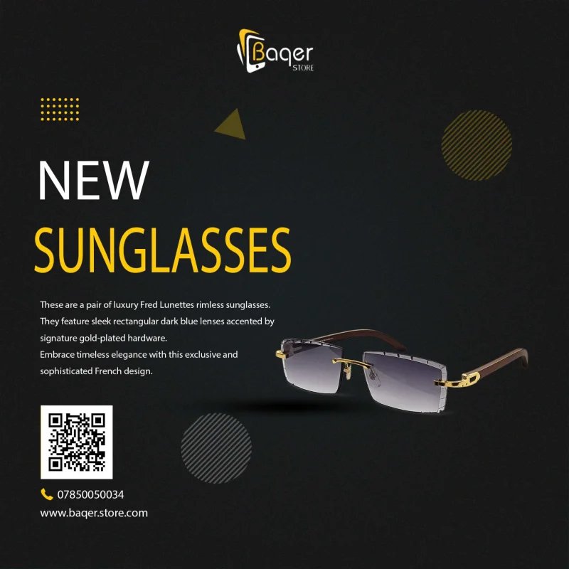 Fred Lunettes Rimless Sunglasses