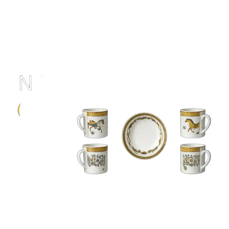 Luxury Artistic Coffee Cup Set | تصميم فاخر كلاسيكي | باقر ستور العراق