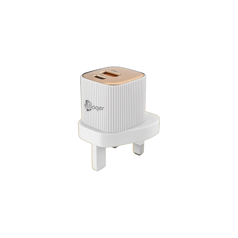 Baqer 25W Fast Wall Charger (USB & PD) –BC_243
