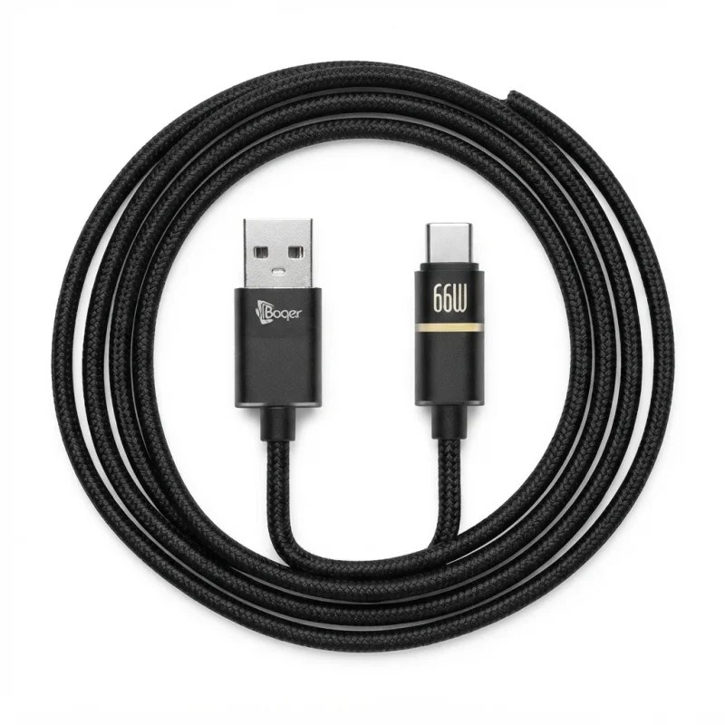كيبل Baqer للشحن السريع ونقل البيانات USB-A إلى Type-C بقدرة 66 واط BA140